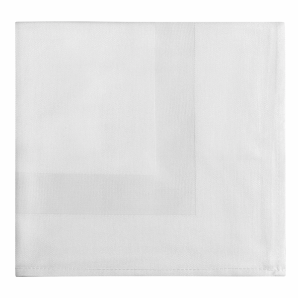 Premium Satin Band Napkins,100% Cotton, White Colour Set - 图片 3