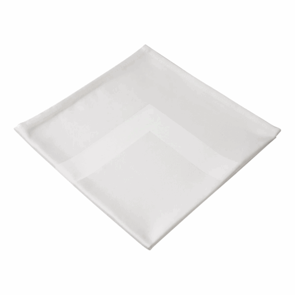 Premium Satin Band Napkins,100% Cotton, White Colour Set - 图片 4