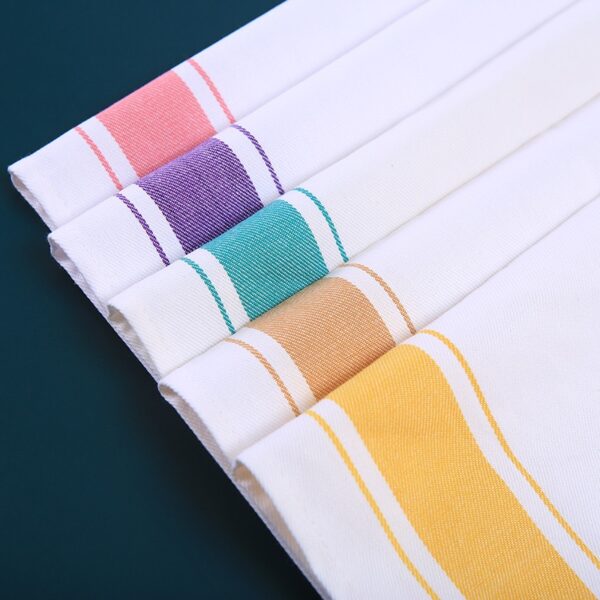 Cotton stripe napkins for wiping cups, hotel pure cotton napkin for wiping glasses, absorbent and lint-free napkin - 图片 2