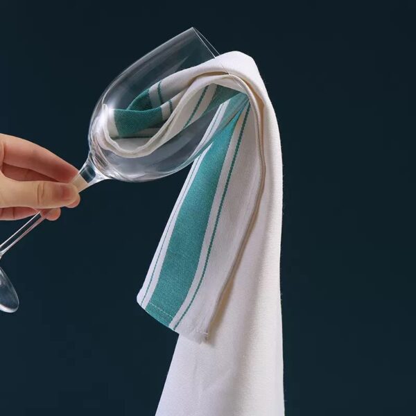 Cotton stripe napkins for wiping cups, hotel pure cotton napkin for wiping glasses, absorbent and lint-free napkin - 图片 7