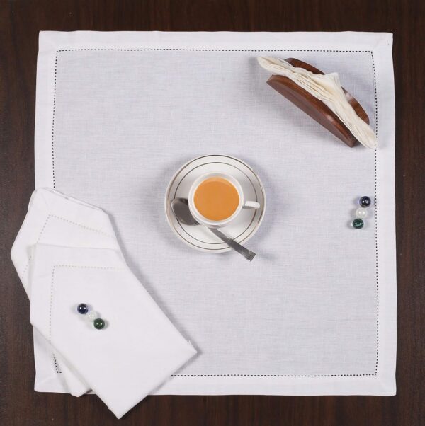 Hemstitch Linen dinner napkins - 图片 4