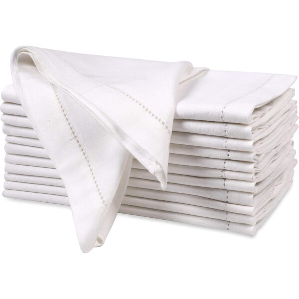 Hemstitch Linen dinner napkins