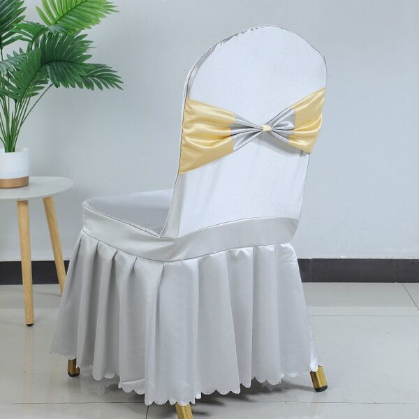 Hotel satin chair cover - 图片 6