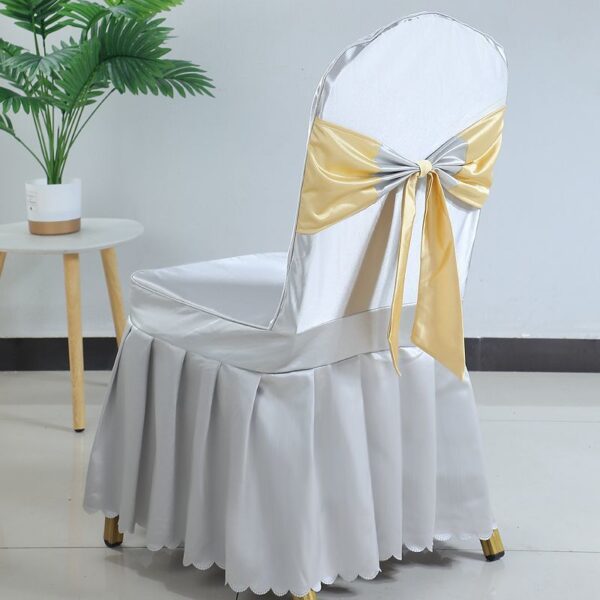 Hotel satin chair cover - 图片 8