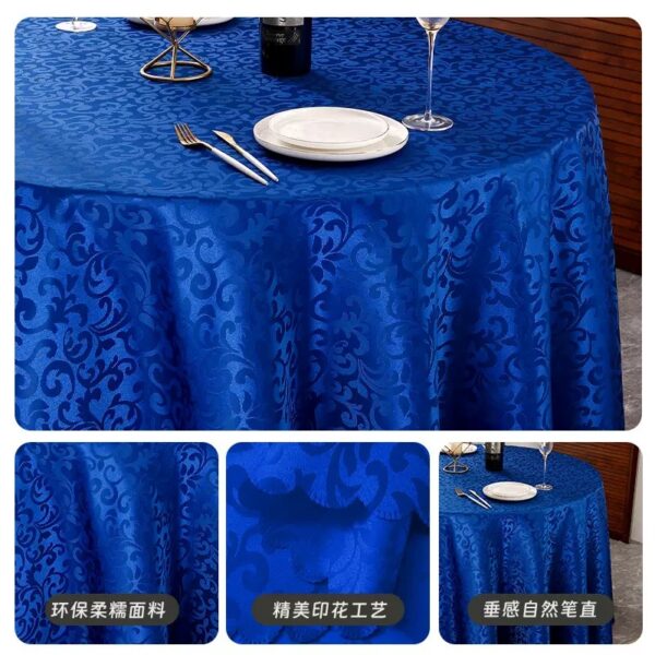 Good Fabric Drape Round Jacquard Table Cloth - 图片 6
