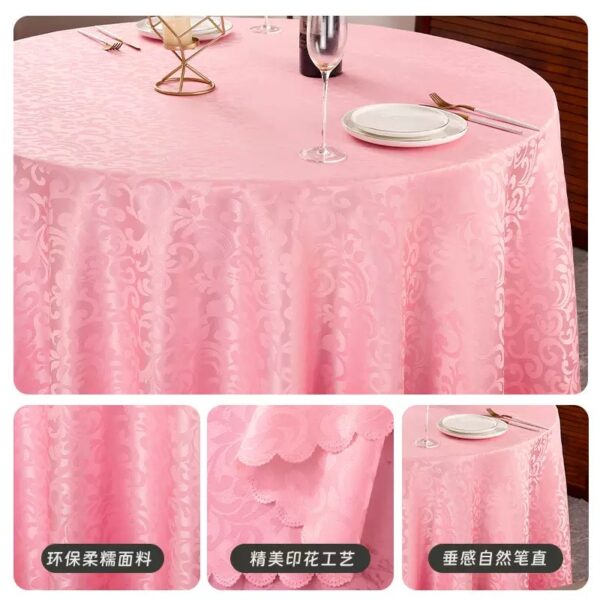 Good Fabric Drape Round Jacquard Table Cloth - 图片 8