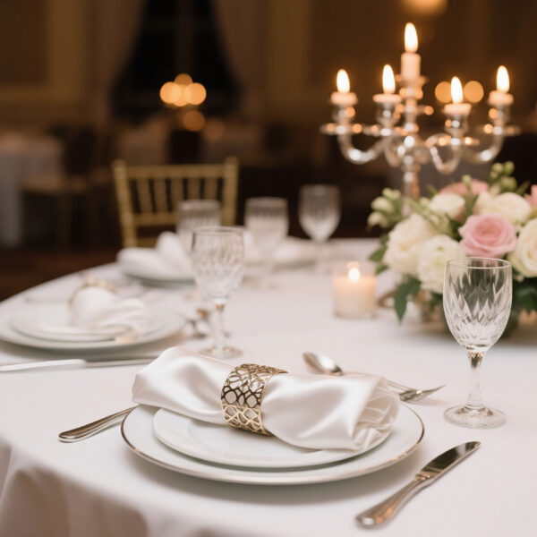 20 Inch Lamour Satin Napkins Blush, Oversized, Double Folded and Hemmed Table Napkins for Restaurant, Bistro, Wedding, Thanksgiving and Christmas - 图片 3
