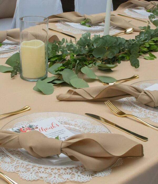 Linen Cotton Napkin 45cm*45cm with Merrow Stitching - 图片 4