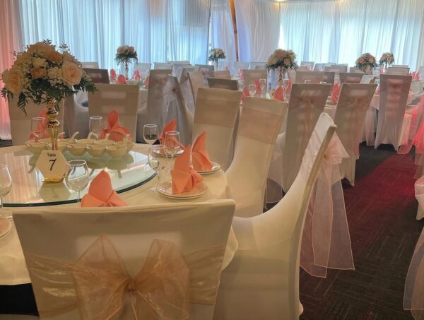 Organza Chair Sash The most commonly used in hotel wedding banquets - 图片 2