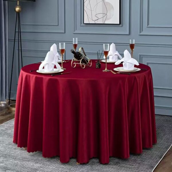 high temperature and high pressure coloring satin table cloth - 图片 3