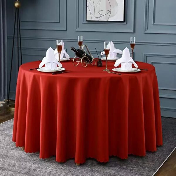 high temperature and high pressure coloring satin table cloth - 图片 5