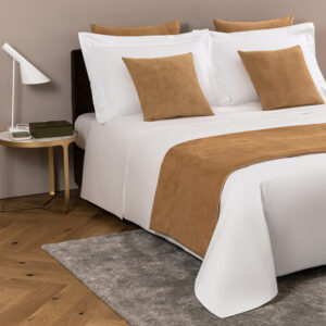 luxurious suede bed flag, with high-grade suede fabric, presents a low-key and extraordinary texture