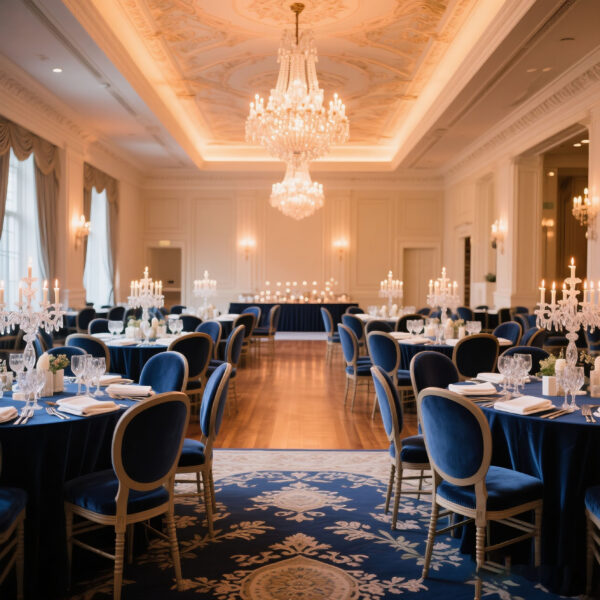 Matte Preminum Round Velvet Tablecloth for  Banquet Event - 图片 2