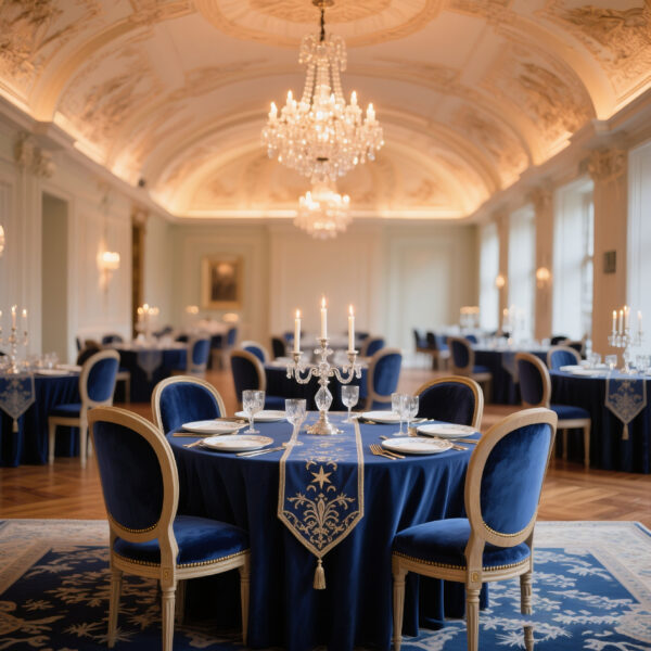 Matte Preminum Round Velvet Tablecloth for  Banquet Event - 图片 3