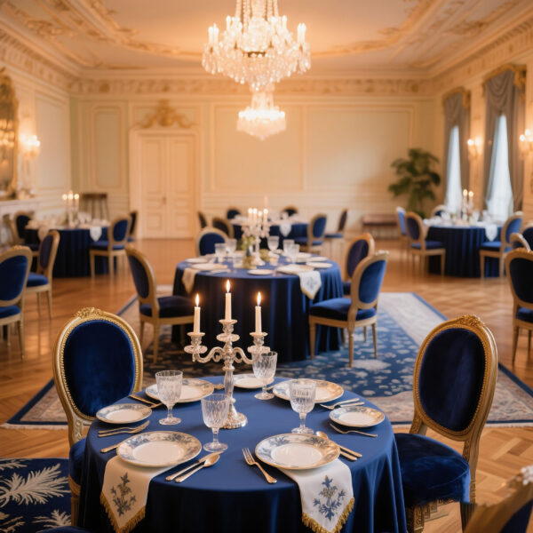 Matte Preminum Round Velvet Tablecloth for  Banquet Event - 图片 4