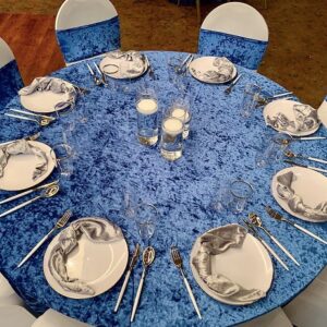 Matte Preminum Round Velvet Tablecloth for  Banquet Event