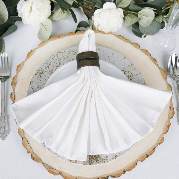 100% Cotton Napkins 20"x20" White - Luxe Commercial Grade Cloth Napkins for Hotels, Restaurants, & Events