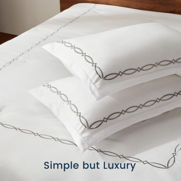 100% polyester embroidered quilt three piece set - 图片 5