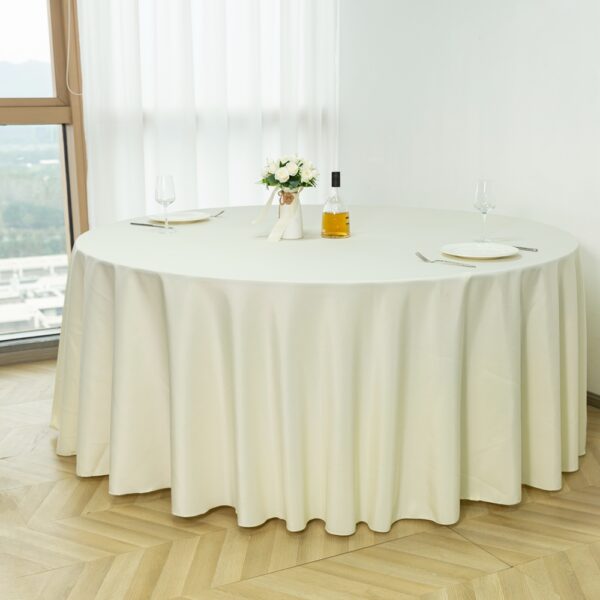190GSM Polyester high density 120 inch round tablecloth