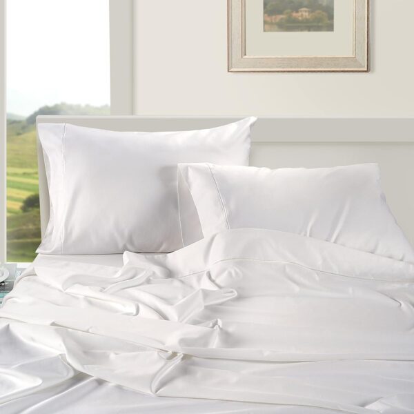 100% cotton satin fitted sheet set of four - 图片 3