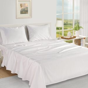 100% cotton satin fitted sheet set of four