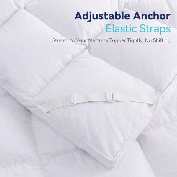 3-inch white goose down thick mattress pad - 图片 6