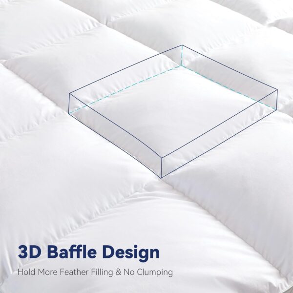 3-inch white goose down thick mattress pad - 图片 7