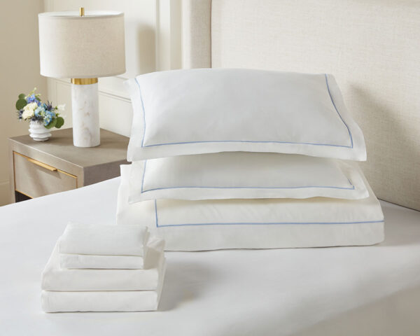 High-end hotel supplies set pure cotton satin 7-piece bedding set - 图片 2