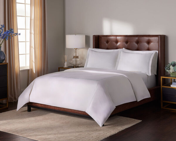 High-end hotel supplies set pure cotton satin 7-piece bedding set - 图片 3