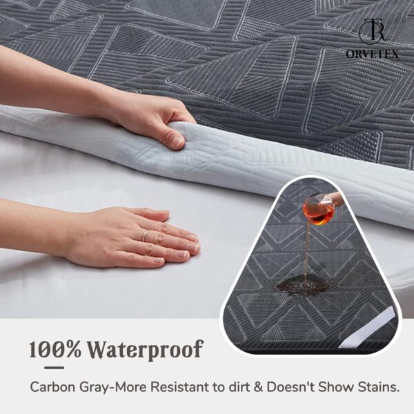 100% Polyester Microfiber Waterproof Fitted Sheet - 图片 2