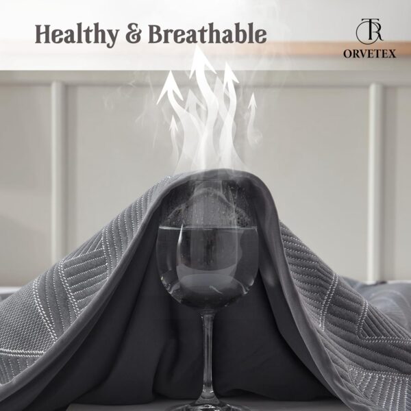 100% Polyester Microfiber Waterproof Fitted Sheet - 图片 3