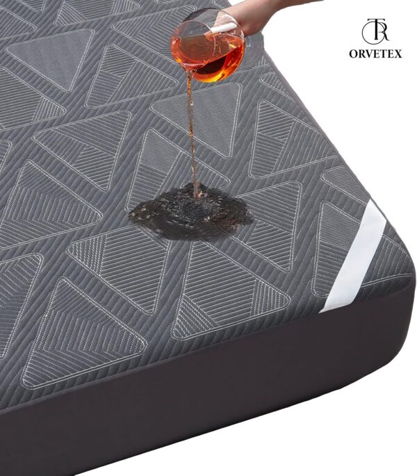 100% Polyester Microfiber Waterproof Fitted Sheet - 图片 4