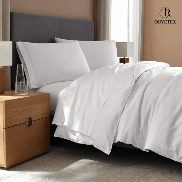 100% cotton satin check bed sheet three piece set - 图片 2