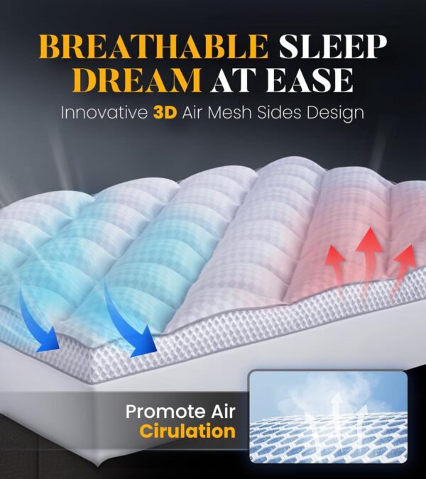 3-Inch Ultra-Fluffy Memory Foam Mattress Topper - 图片 4