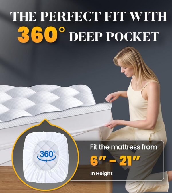 3-Inch Ultra-Fluffy Memory Foam Mattress Topper - 图片 6