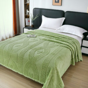 Jacquard cotton velvet blanket