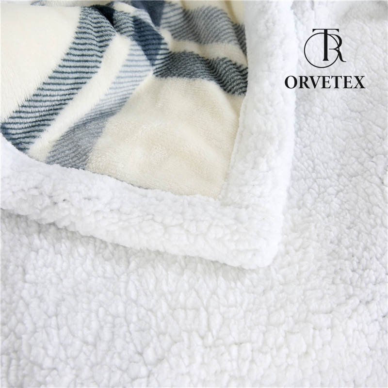 Warm Soft Plaid Cashmere Blanket Thicken Elegant Fleece Double-Layer Decor Blankets & Throws - 图片 5