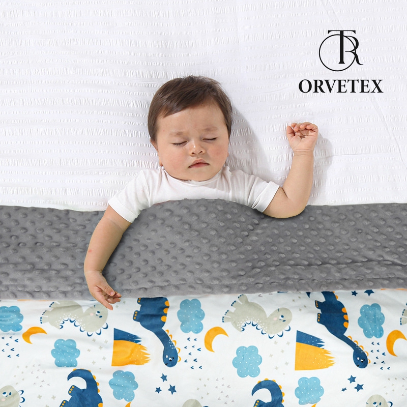 50" x 60"Weighted Blanket, Luxury Velvet Weighted Blankets for Kids,Warm and Breathable Soft and Comfort Minky, Cute Heavy Blanket - 图片 8