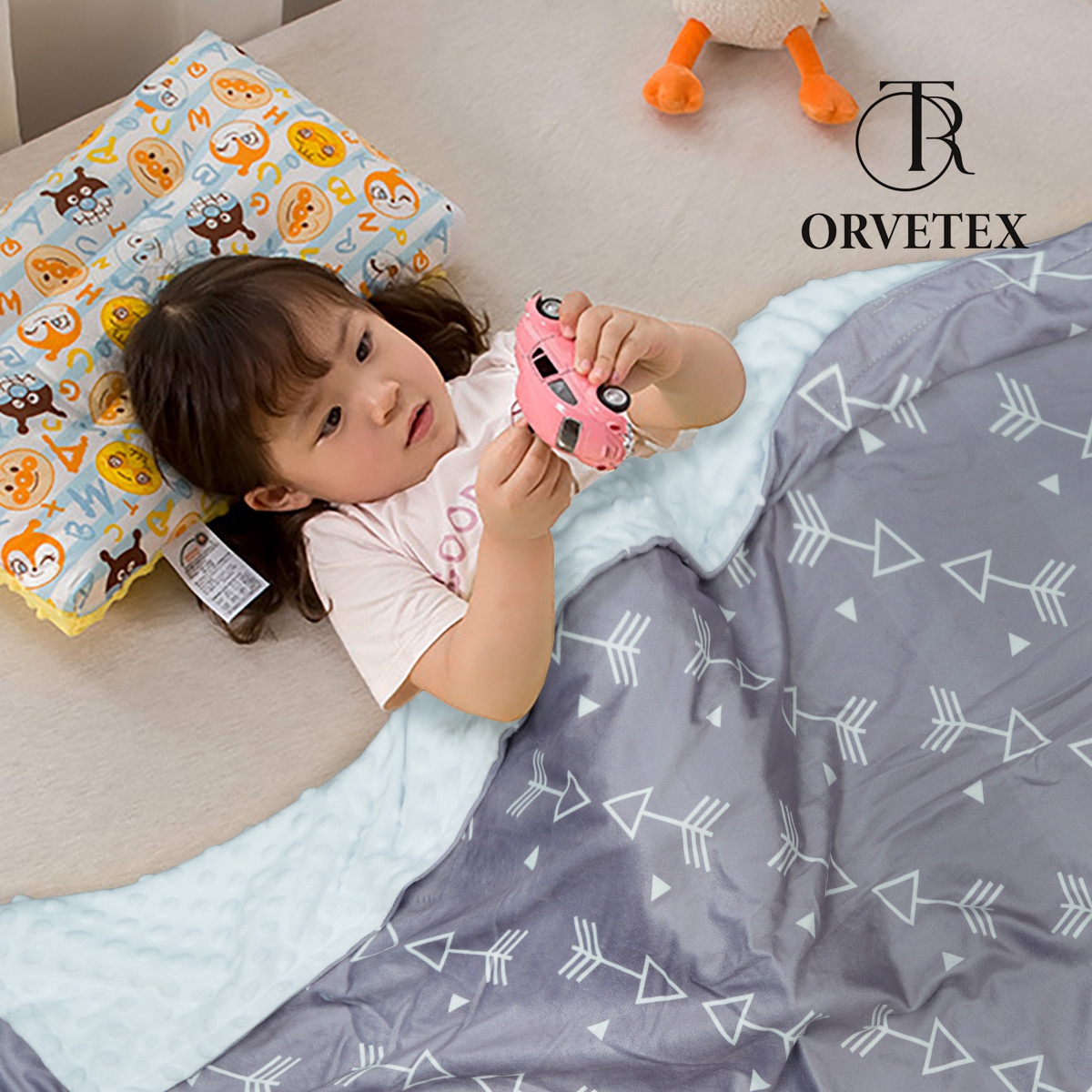 50" x 60"Weighted Blanket, Luxury Velvet Weighted Blankets for Kids,Warm and Breathable Soft and Comfort Minky, Cute Heavy Blanket - 图片 6