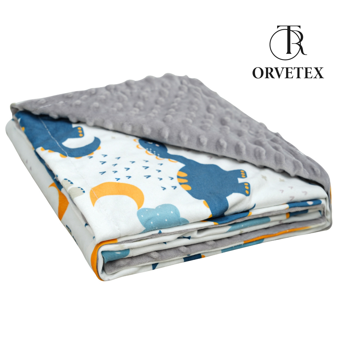 50" x 60"Weighted Blanket, Luxury Velvet Weighted Blankets for Kids,Warm and Breathable Soft and Comfort Minky, Cute Heavy Blanket - 图片 3