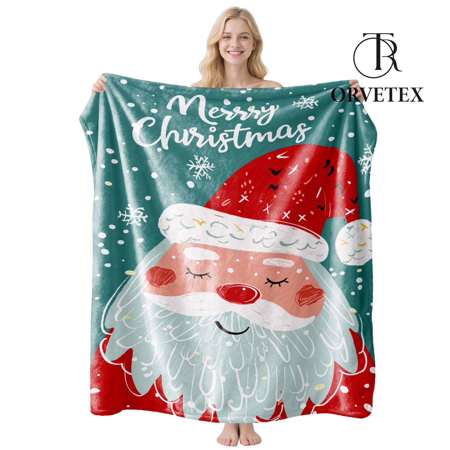Christmas Throw Rabbit Blanket, Winter Holiday Throw Blanket, Christmas Throw Blanket for Couch Sofa Bed, Rabbit Gifts for Women, Winter Decor for Home, 50x60 Inches - 图片 7