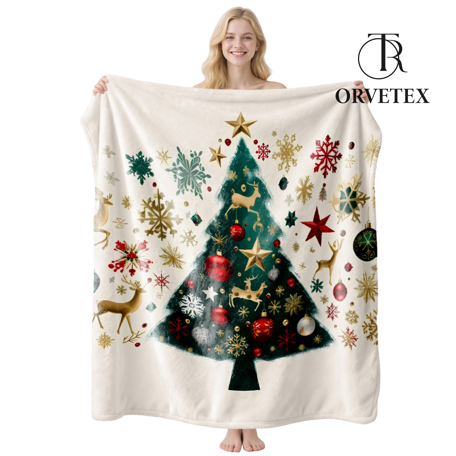 Christmas Throw Rabbit Blanket, Winter Holiday Throw Blanket, Christmas Throw Blanket for Couch Sofa Bed, Rabbit Gifts for Women, Winter Decor for Home, 50x60 Inches - 图片 9