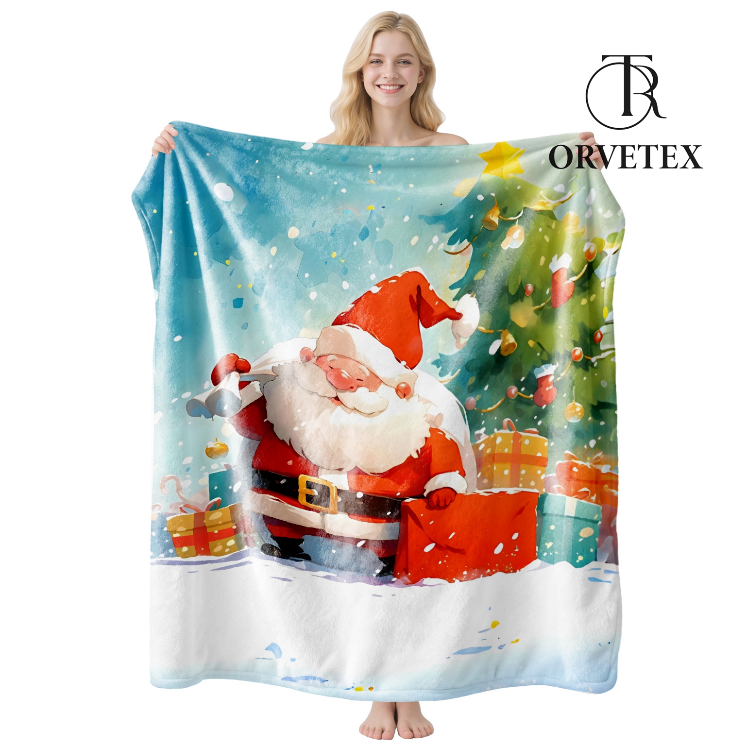Christmas Throw Rabbit Blanket, Winter Holiday Throw Blanket, Christmas Throw Blanket for Couch Sofa Bed, Rabbit Gifts for Women, Winter Decor for Home, 50x60 Inches - 图片 10