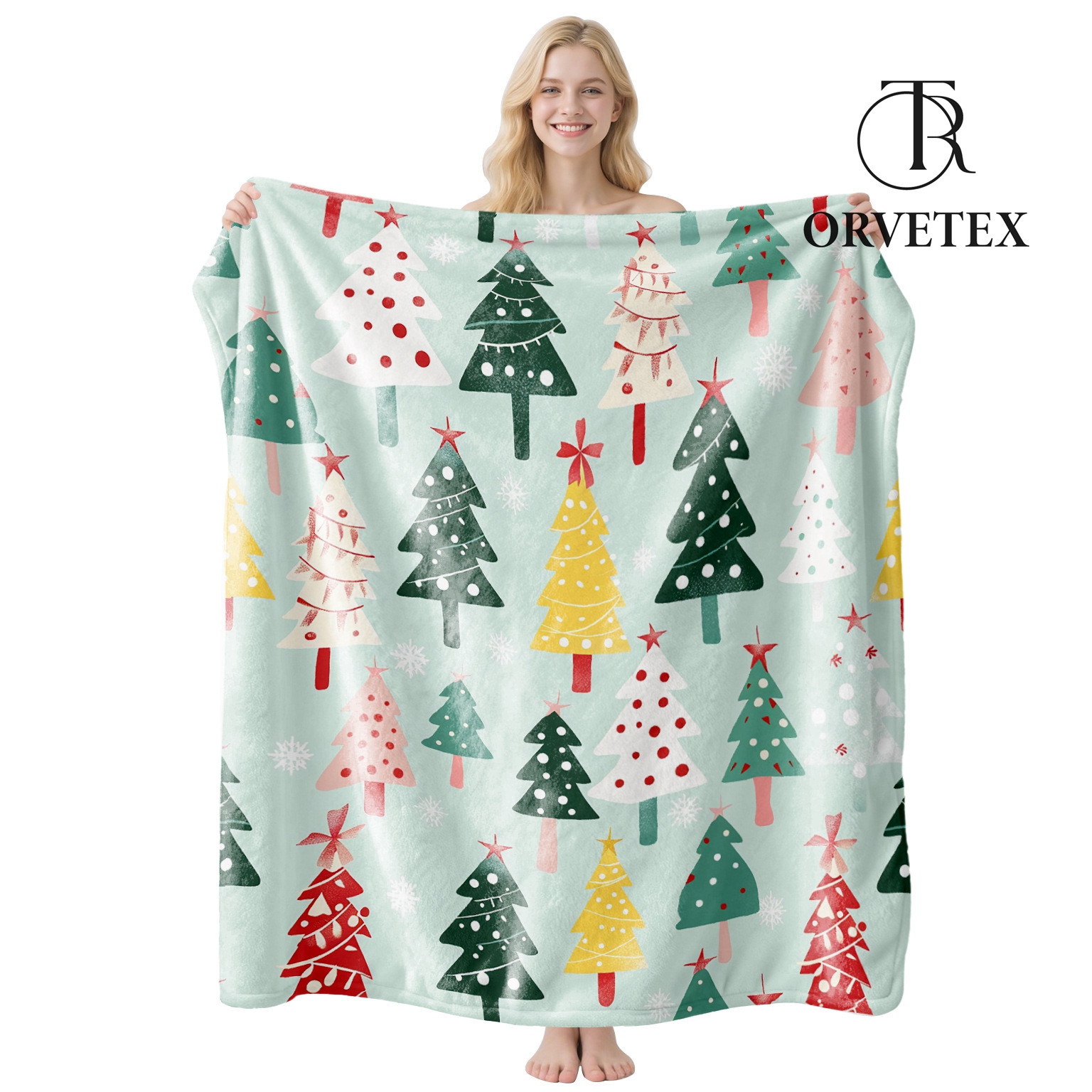 Christmas Throw Rabbit Blanket, Winter Holiday Throw Blanket, Christmas Throw Blanket for Couch Sofa Bed, Rabbit Gifts for Women, Winter Decor for Home, 50x60 Inches - 图片 11