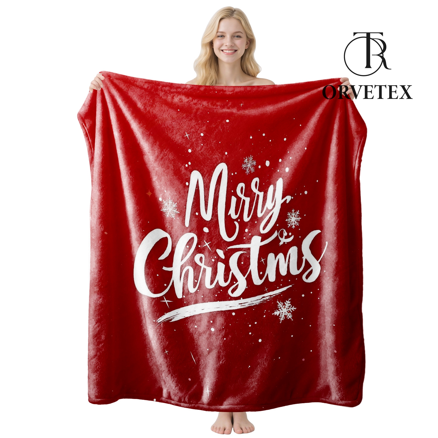 Christmas Throw Rabbit Blanket, Winter Holiday Throw Blanket, Christmas Throw Blanket for Couch Sofa Bed, Rabbit Gifts for Women, Winter Decor for Home, 50x60 Inches - 图片 13