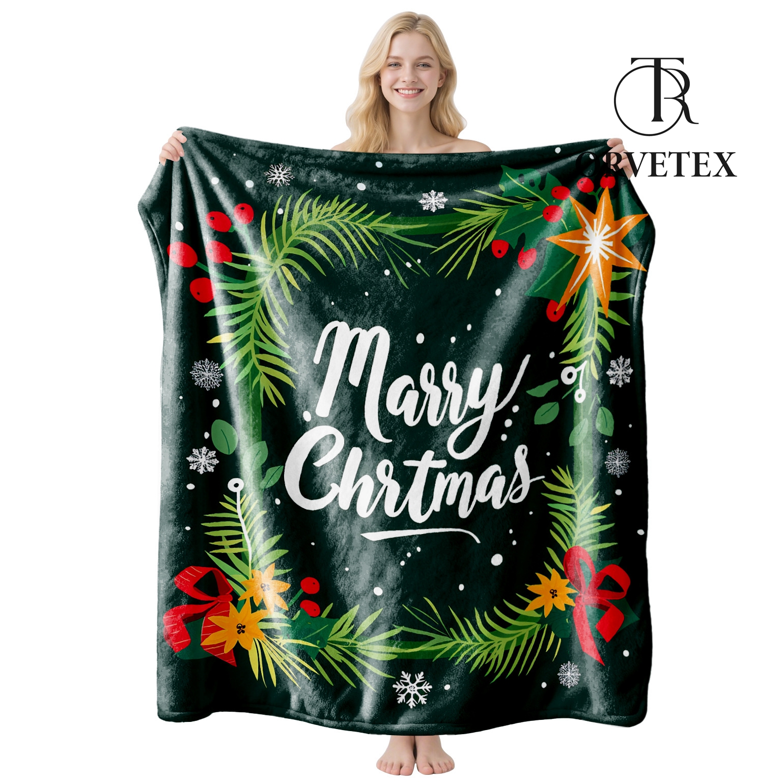 Christmas Throw Rabbit Blanket, Winter Holiday Throw Blanket, Christmas Throw Blanket for Couch Sofa Bed, Rabbit Gifts for Women, Winter Decor for Home, 50x60 Inches - 图片 14
