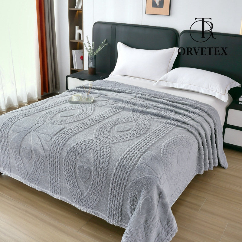 New Double Sided Cotton Velvet Jacquard Blanket Soft And Skin Friendly Sofa Blanket Office Nap Air Conditioning Cover Blanket - 图片 9