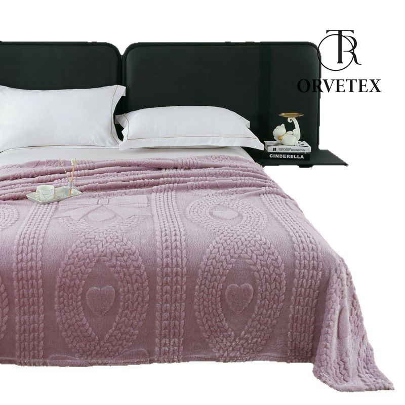 New Double Sided Cotton Velvet Jacquard Blanket Soft And Skin Friendly Sofa Blanket Office Nap Air Conditioning Cover Blanket - 图片 4