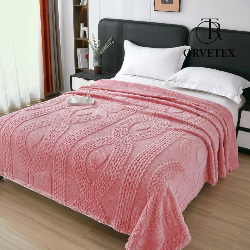 New Double Sided Cotton Velvet Jacquard Blanket Soft And Skin Friendly Sofa Blanket Office Nap Air Conditioning Cover Blanket - 图片 6