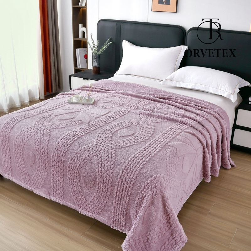 New Double Sided Cotton Velvet Jacquard Blanket Soft And Skin Friendly Sofa Blanket Office Nap Air Conditioning Cover Blanket - 图片 8
